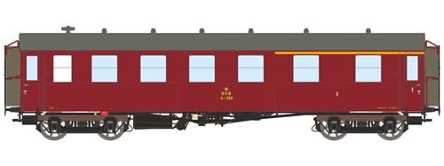 Dekas 876172 DSB AT 219 Passenger Coach, approx. 1956–67, UPCOMING NEW RELEASE 2027